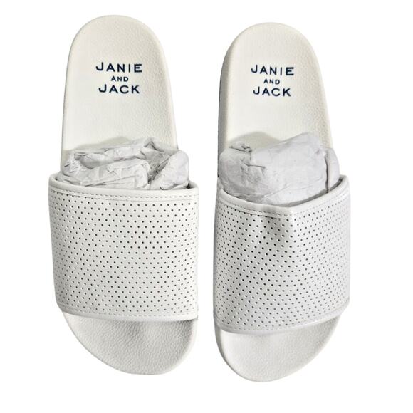 Janie and Jack Embossed Pool Slide (Toddler/Little Big Kid) Flat Sandal Size 3 - Picture 1 of 4